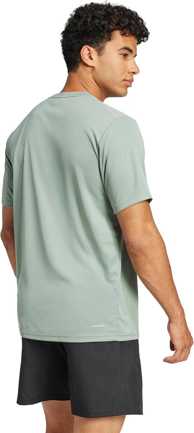 image:imageAdidas Mens Train Essentials TShirtSilver GreenWhite