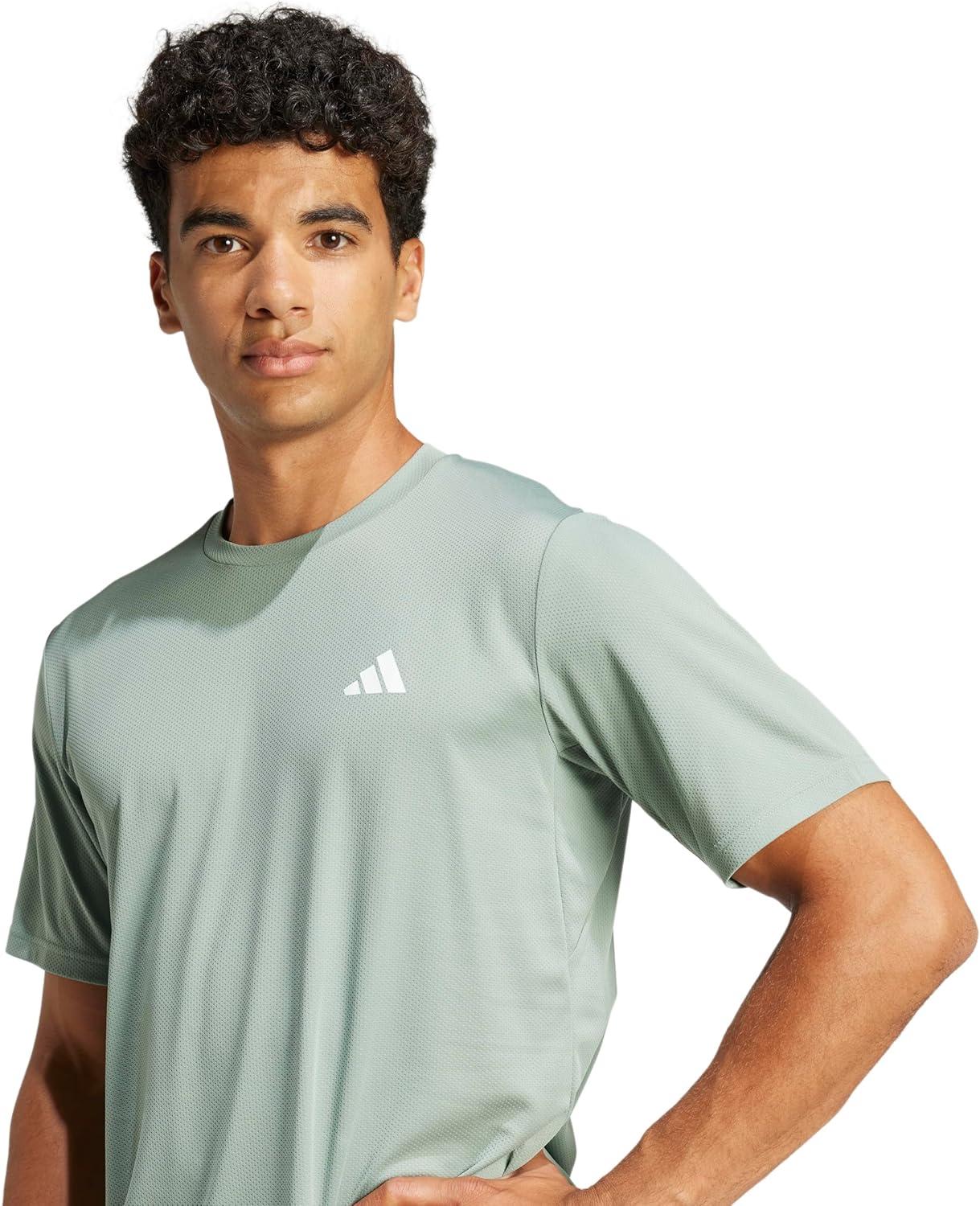 image:imageAdidas Mens Train Essentials TShirtSilver GreenWhite