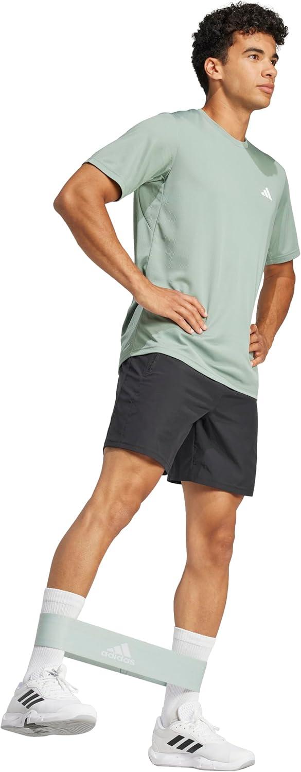 image:imageAdidas Mens Train Essentials TShirtSilver GreenWhite