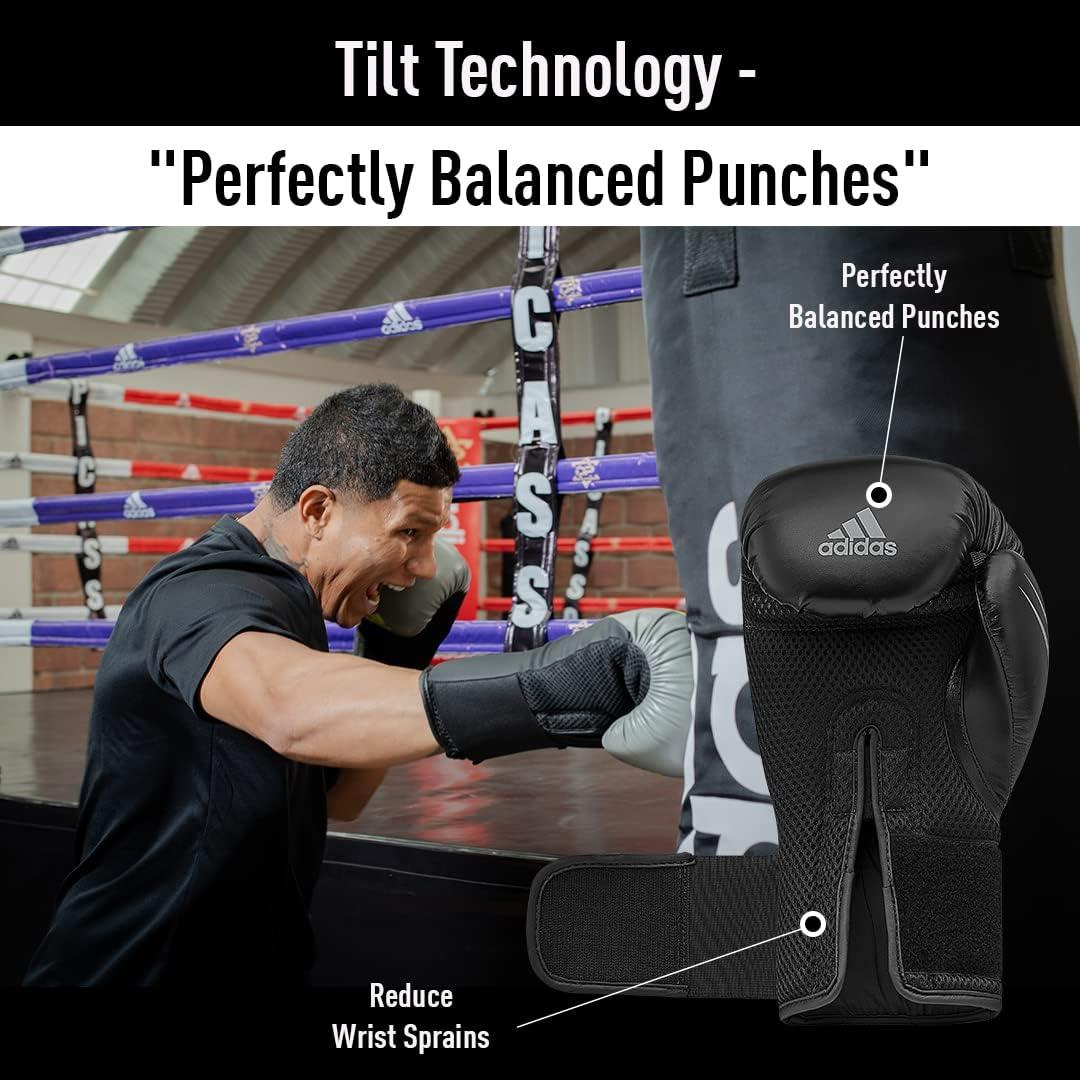 image:imageAdidas Speed TILT 150 Boxing Gloves Training Boxing Gloves for Men amp Women Heavy Bag Gloves Kickboxing Gloves Punching Gloves for Fitness amp MMABlackMat BlackGrey 3