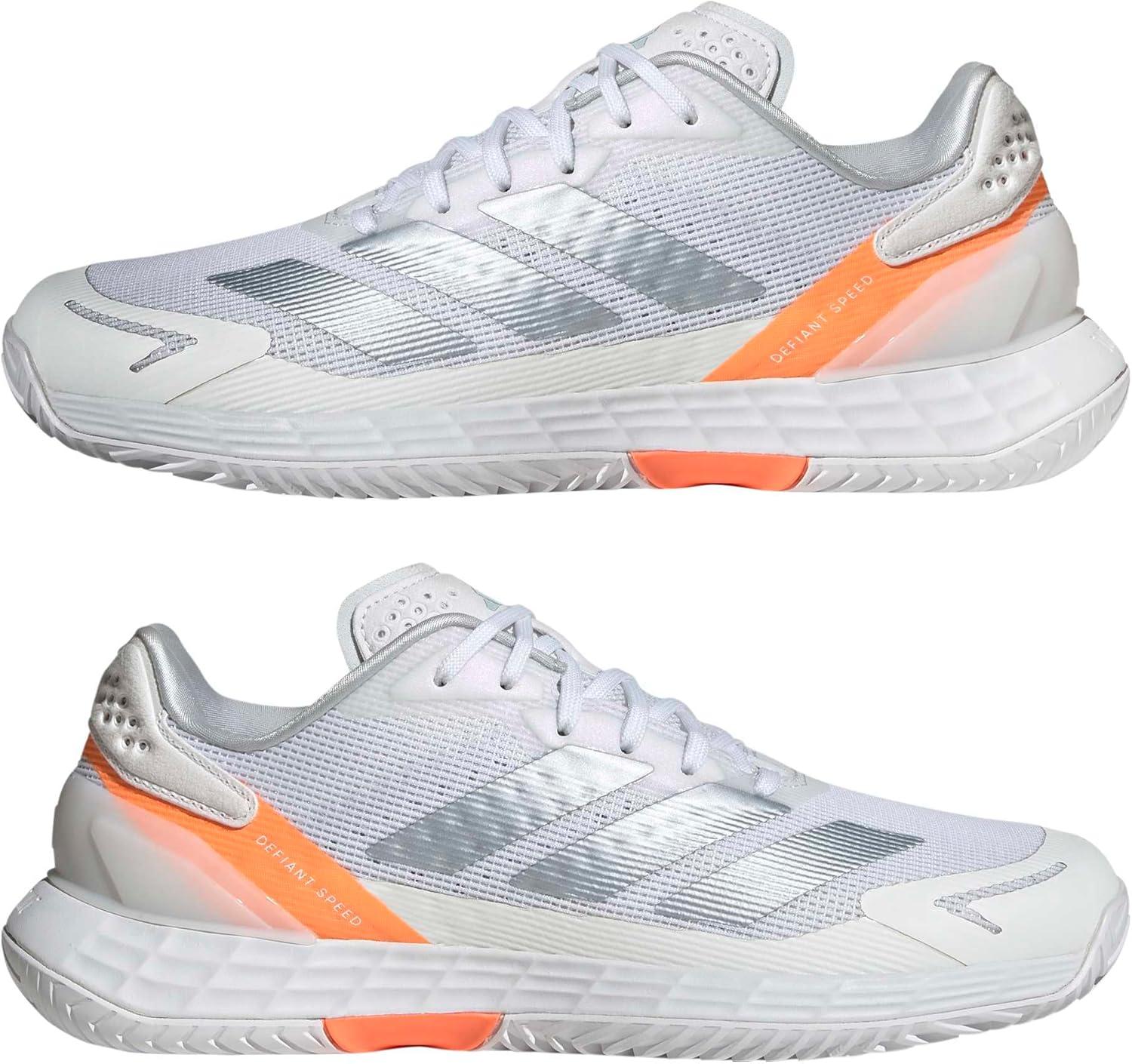 image:imageAdidas Womens Defiant Speed 2 TennisWhiteHalo BlueBeam Orange