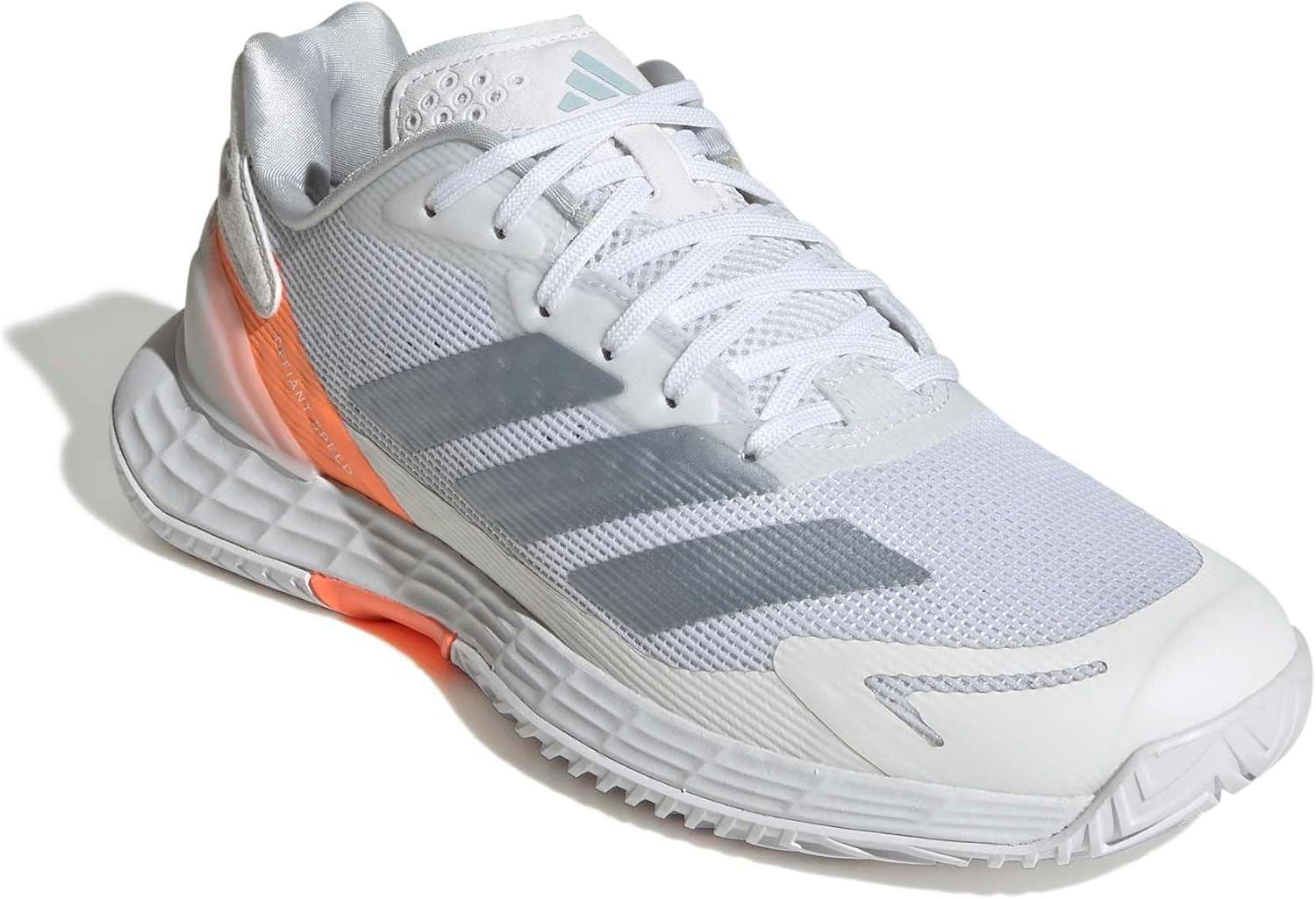 image:imageAdidas Womens Defiant Speed 2 TennisWhiteHalo BlueBeam Orange