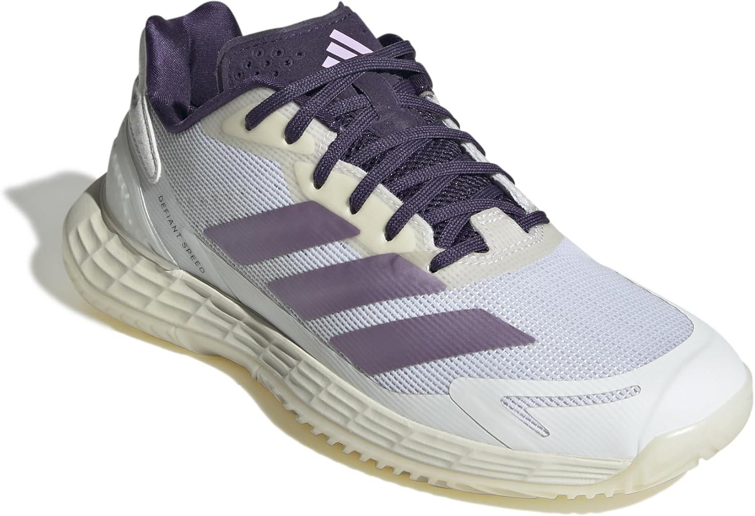 image:imageAdidas Womens Defiant Speed 2 TennisWhitePowder PlumAurora Plum