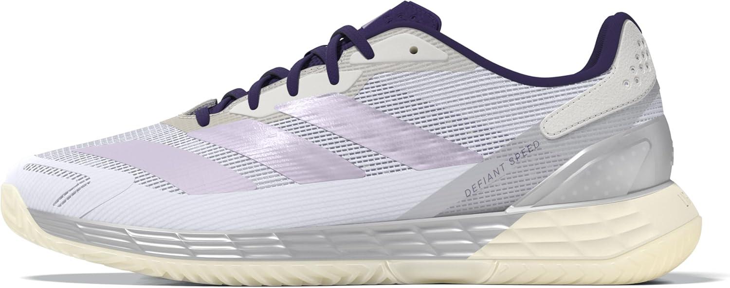 image:imageAdidas Womens Defiant Speed 2 TennisWhitePowder PlumAurora Plum
