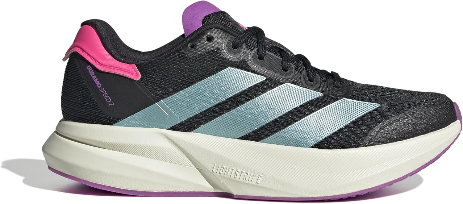 image:imageAdidas Womens Duramo Speed 2 RunningCore Black Flash Aqua Lucid Pink