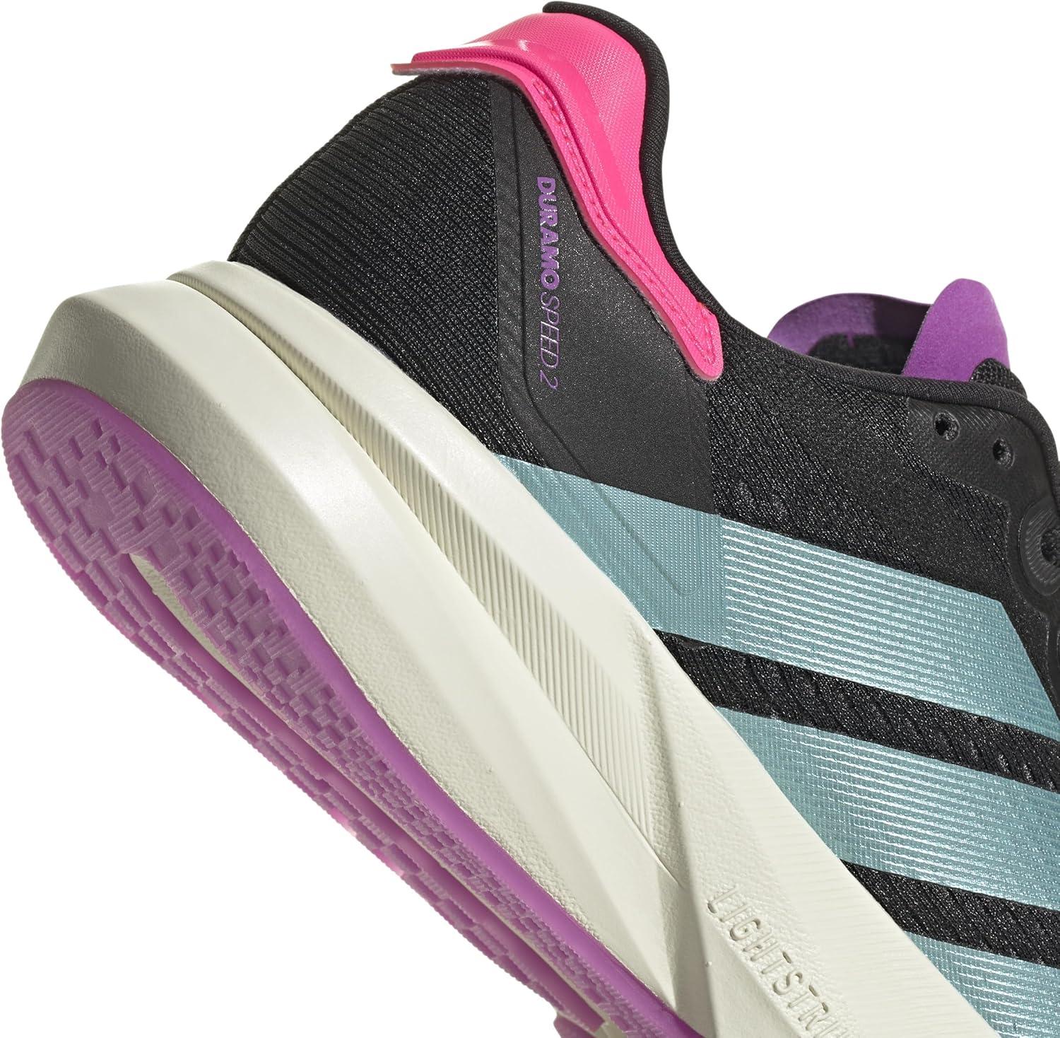 image:imageAdidas Womens Duramo Speed 2 RunningCore Black Flash Aqua Lucid Pink