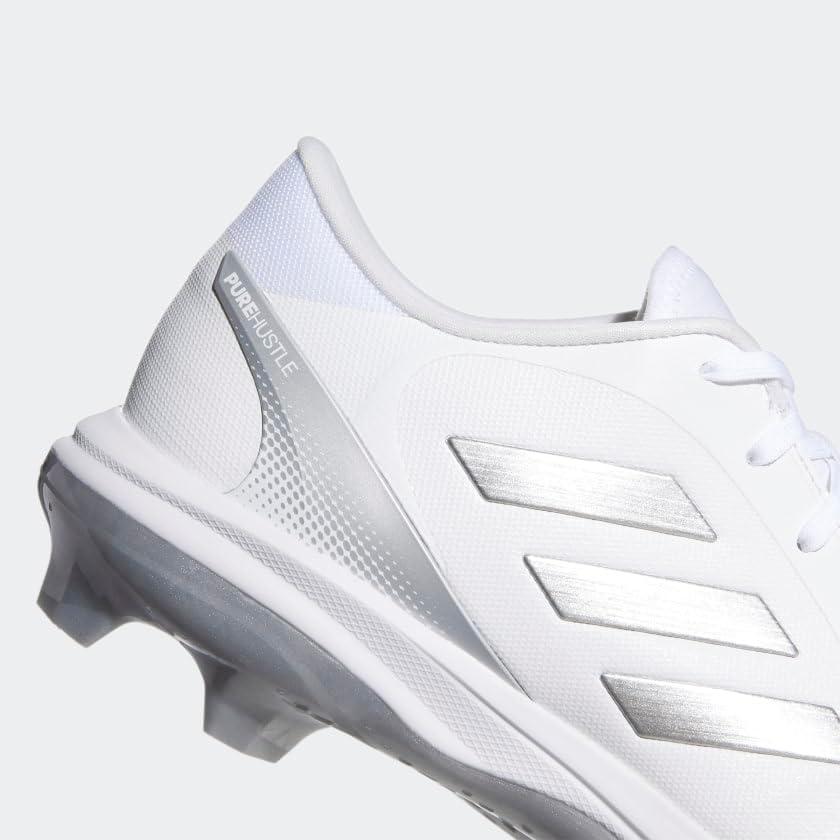 image:imageAdidas Womens Purehustle 2 TpuBaseball ShoeWhiteSilver MetallicSilver Metallic