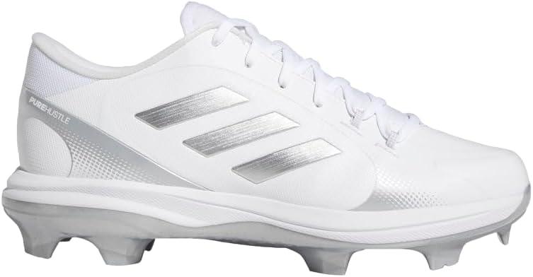 image:imageAdidas Womens Purehustle 2 TpuBaseball ShoeWhiteSilver MetallicSilver Metallic