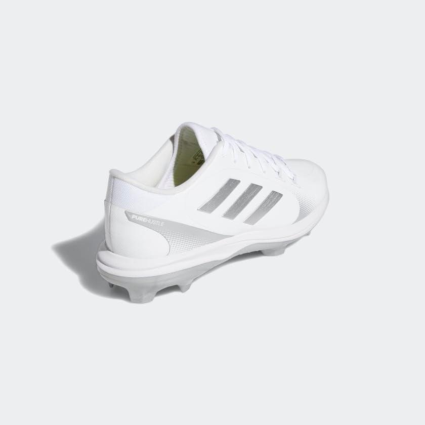 image:imageAdidas Womens Purehustle 2 TpuBaseball ShoeWhiteSilver MetallicSilver Metallic
