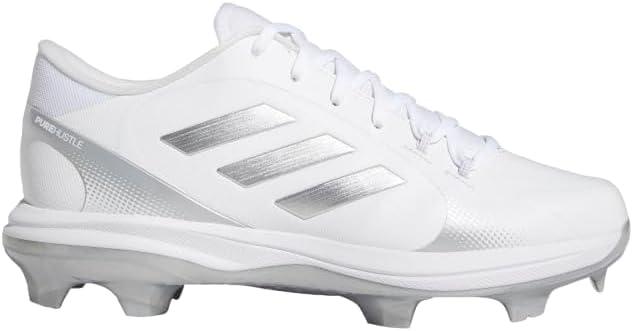 image:imageAdidas Womens Purehustle 2 TpuBaseball ShoeWhiteSilver MetallicSilver Metallic