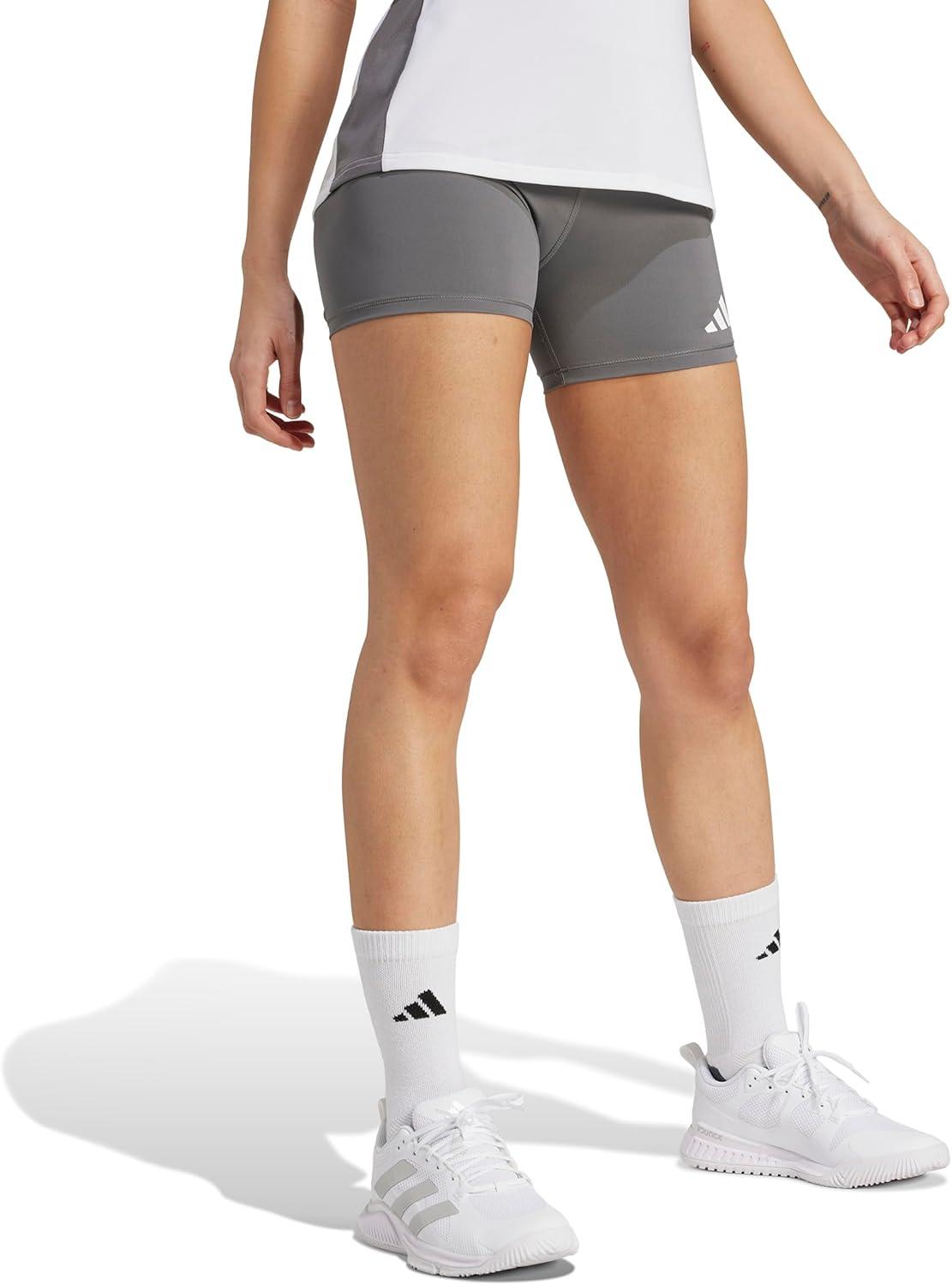 image:imageAdidas Womens Techfit Volleyball Tight ShortsTeam Grey