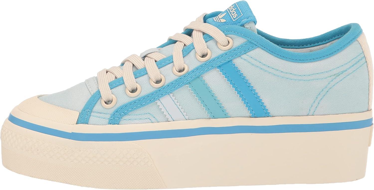 image:imageadidas Originals UnisexChild Nizza PlatformAlmost BlueSky RushChalk White