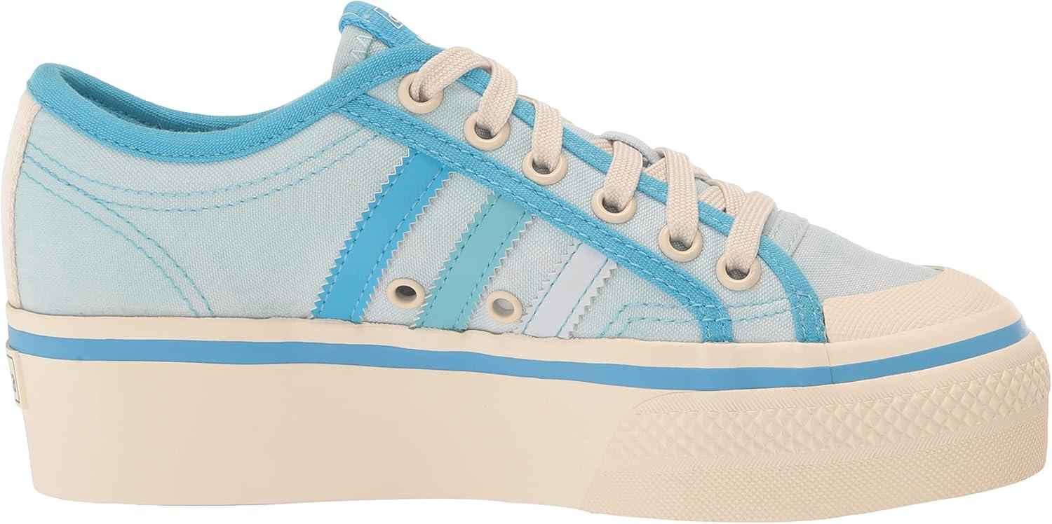 image:imageadidas Originals UnisexChild Nizza PlatformAlmost BlueSky RushChalk White