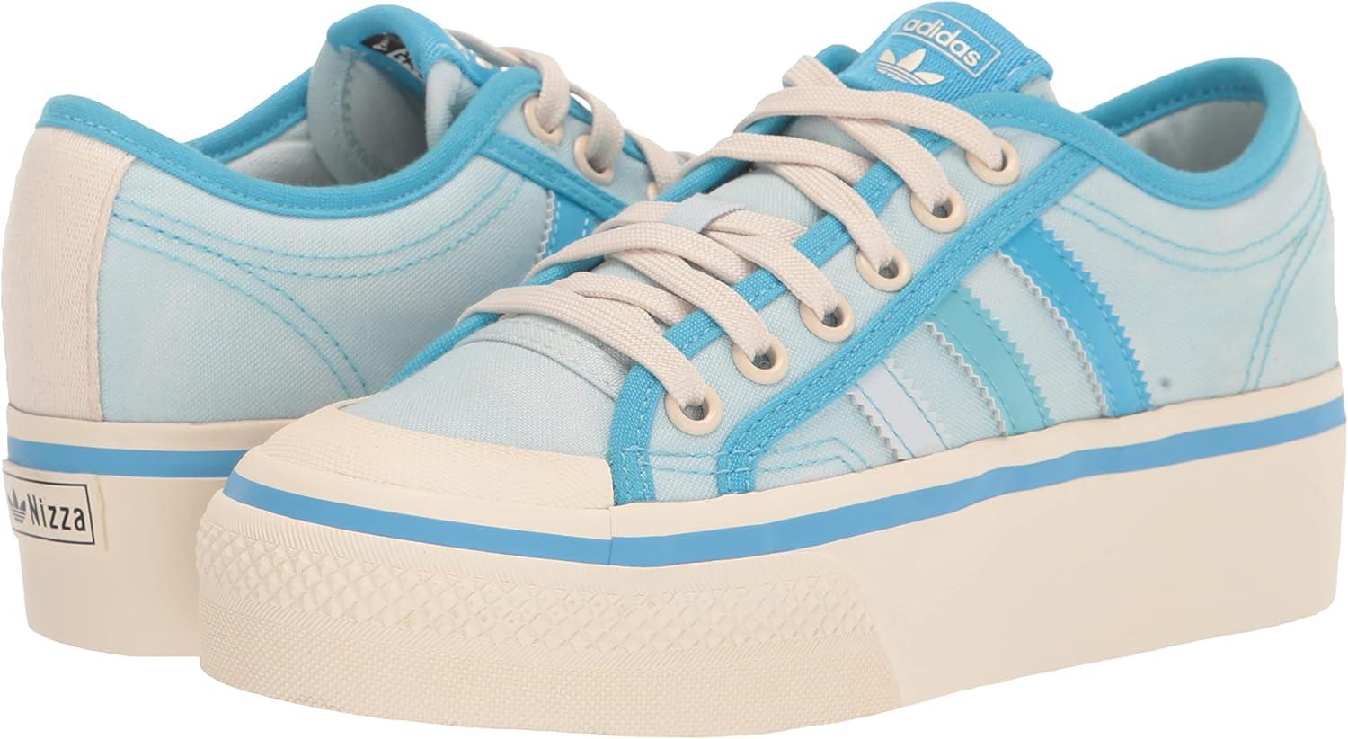 image:imageadidas Originals UnisexChild Nizza PlatformAlmost BlueSky RushChalk White