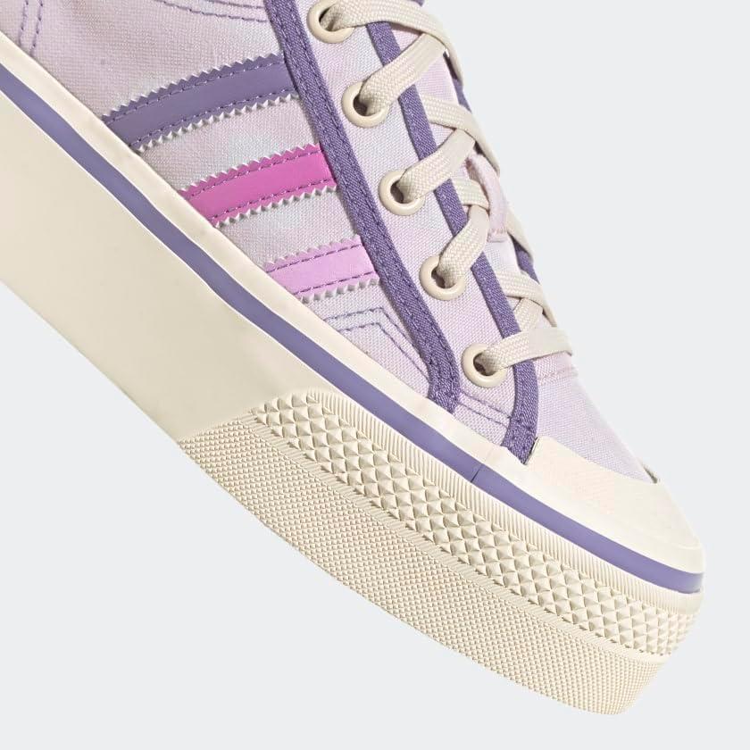 image:imageadidas Originals UnisexChild Nizza PlatformAlmost PinkPulse LilacChalk White
