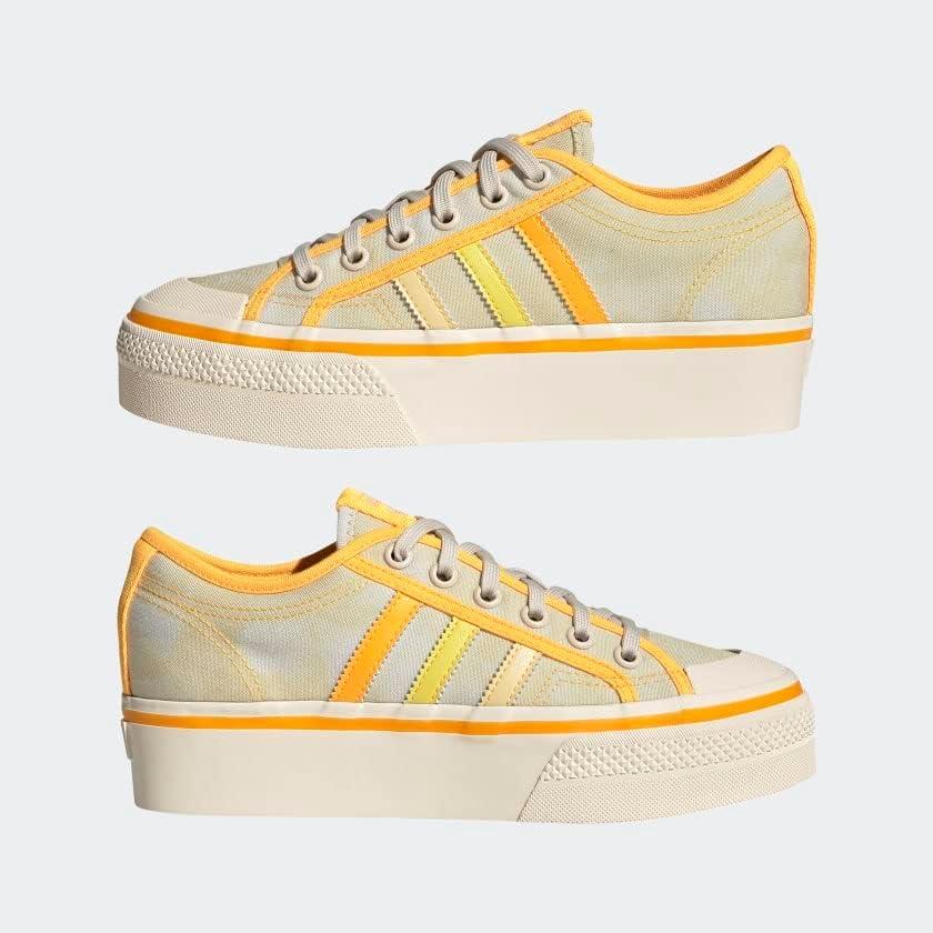 image:imageadidas Womens Nizza Platform ShoesAlmost YellowOrange TintWonder Whi