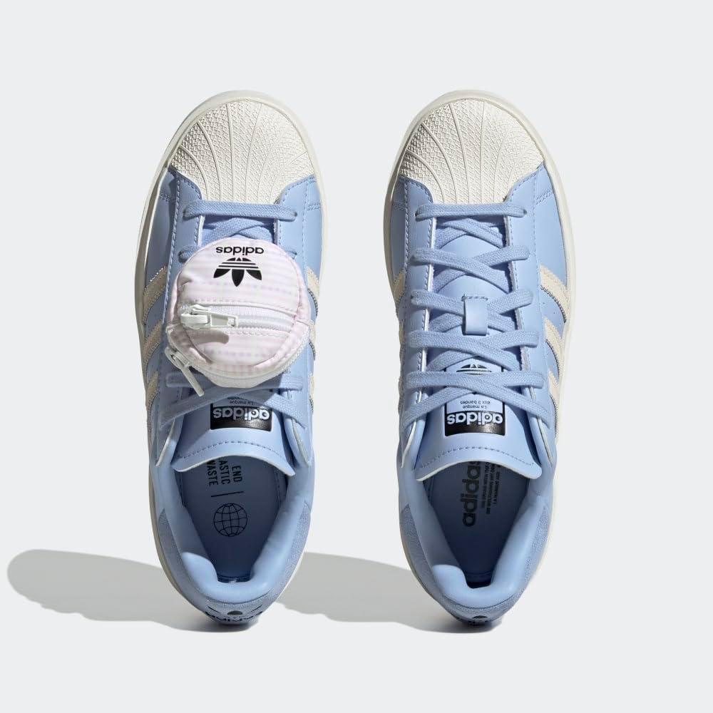 image:imageadidas Womens Nizza Platform ShoesBlue DawnWhiteSilver Metallic Bonega