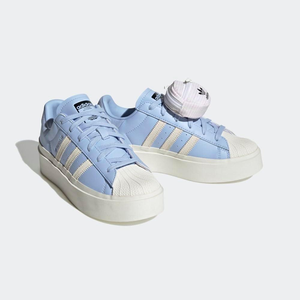image:imageadidas Womens Nizza Platform ShoesBlue DawnWhiteSilver Metallic Bonega