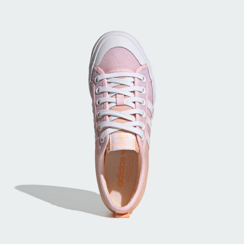 image:imageadidas Womens Nizza Platform ShoesCloud WhiteClear PinkAcid Orange