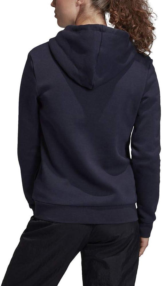 image:imageadidas womens Essentials Linear Fleece HoodieLegend InkSignal Pink