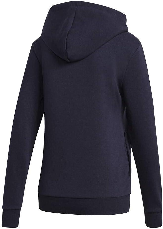 image:imageadidas womens Essentials Linear Fleece HoodieLegend InkSignal Pink