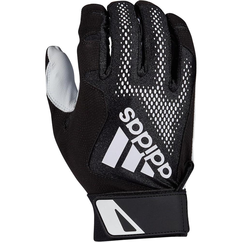 image:imageAdidas Diamond King 30 Leather Batting GloveBlackWhite