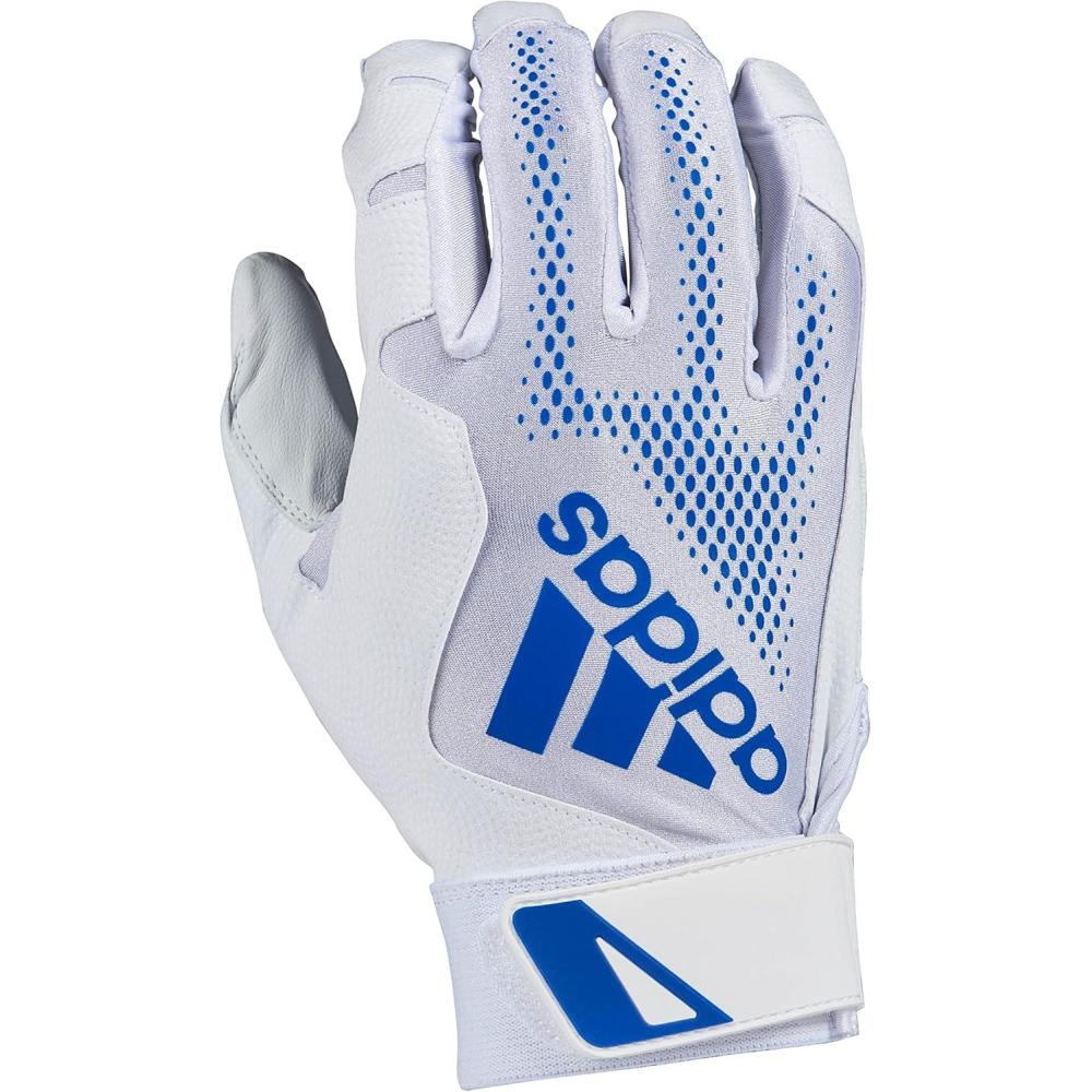 image:imageAdidas Diamond King 30 Leather Batting GloveWhiteRoyal