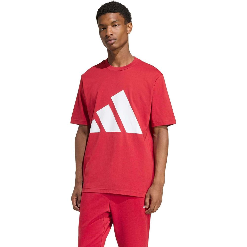 image:imageAdidas Mens Essentials Big Logo TShirtMaroonWhite