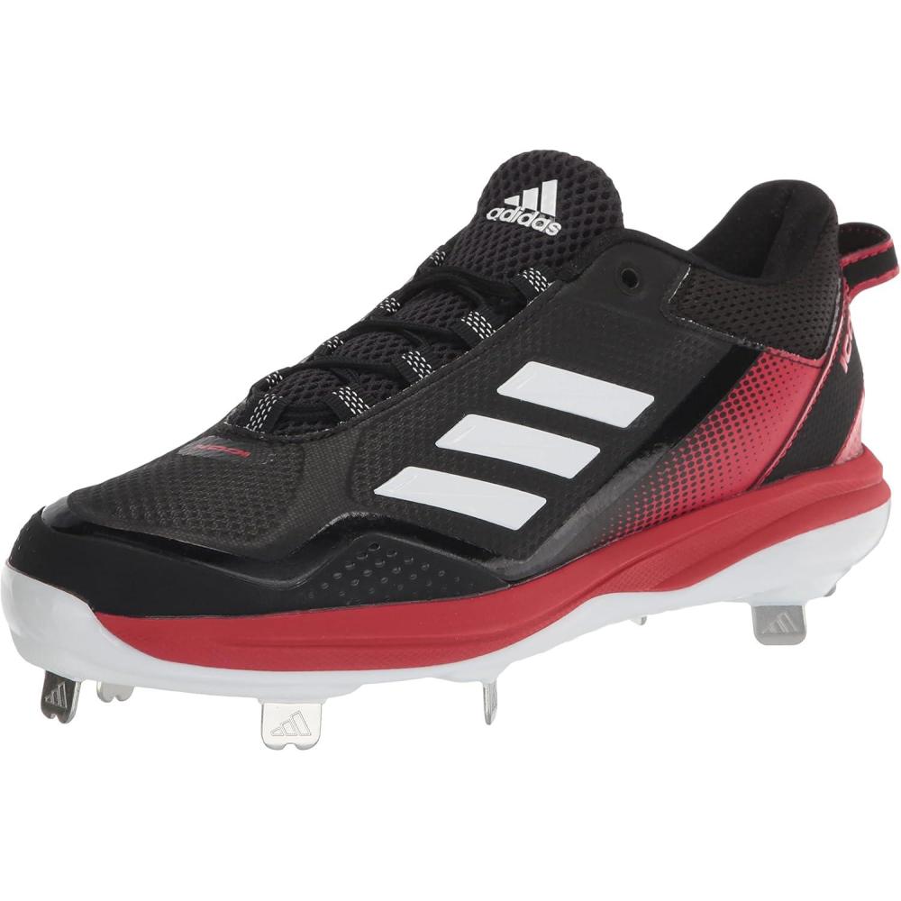 image:imageAdidas Mens Icon 7Baseball ShoeBlackWhiteTeam Power Red