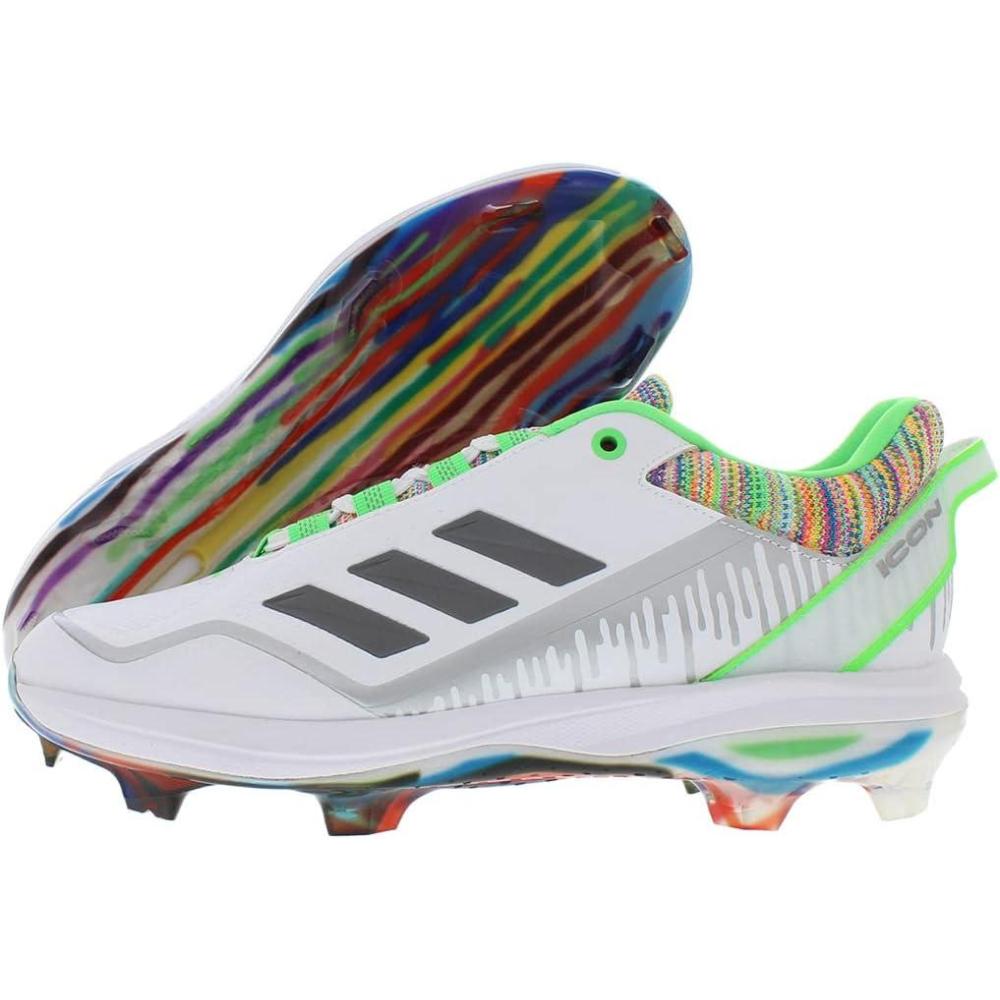 image:imageAdidas Mens Icon 7Baseball ShoePlain WhiteNormal Greenwhite