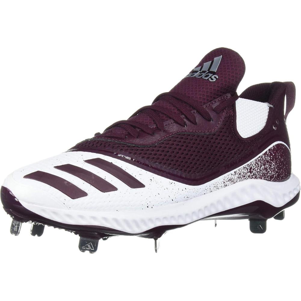 image:imageAdidas Mens Icon V Bounce CleatsFtwr WhiteMaroonMaroon