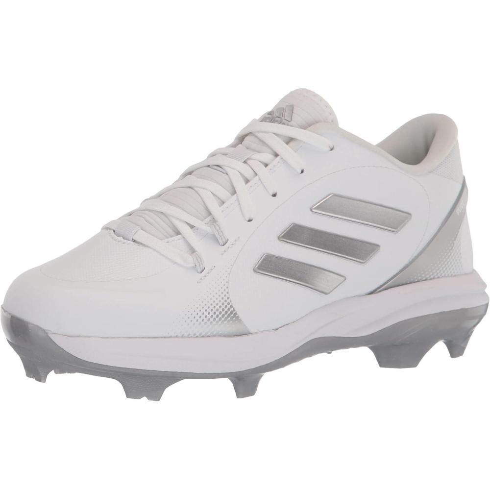 image:imageAdidas Womens Purehustle 2 TpuBaseball ShoeWhiteSilver MetallicSilver Metallic