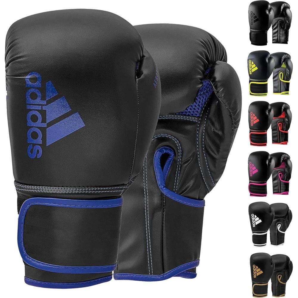 image:imageadidas Boxing Gloves Hybrid 80 for Boxing Kickboxing MMA Bag Training amp Fitness Boxing Gloves for Men amp Women Weight 14 oz BlackBlue