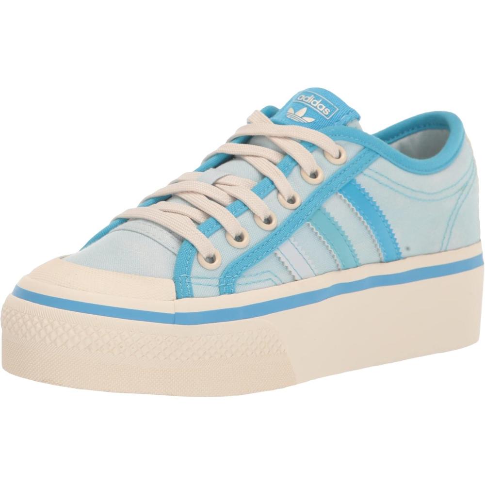 image:imageadidas Originals UnisexChild Nizza PlatformAlmost BlueSky RushChalk White