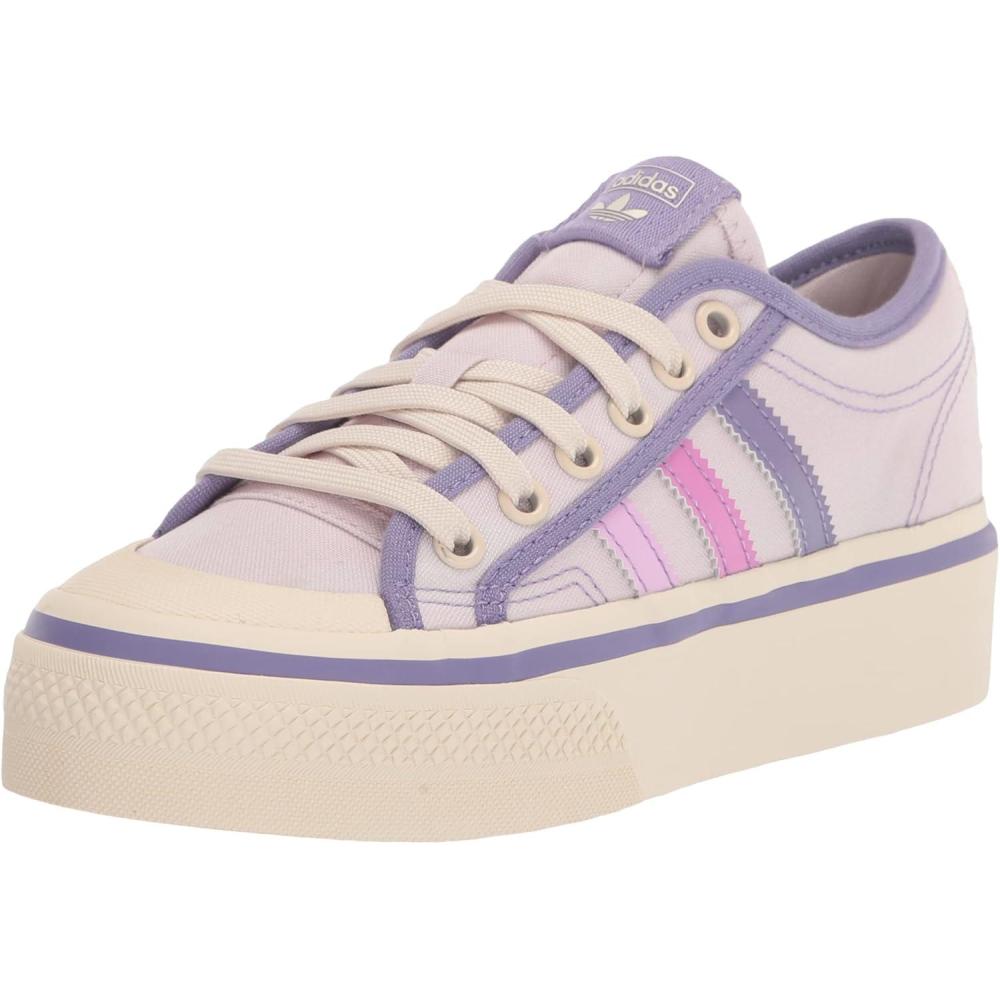 image:imageadidas Originals UnisexChild Nizza PlatformAlmost PinkPulse LilacChalk White
