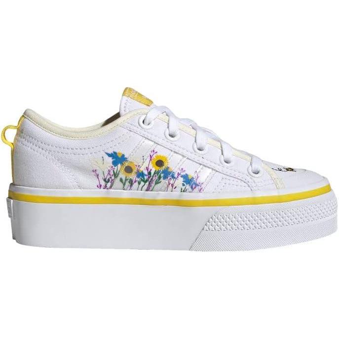 image:imageadidas Originals UnisexChild Nizza PlatformCloud WhiteYellowOff White