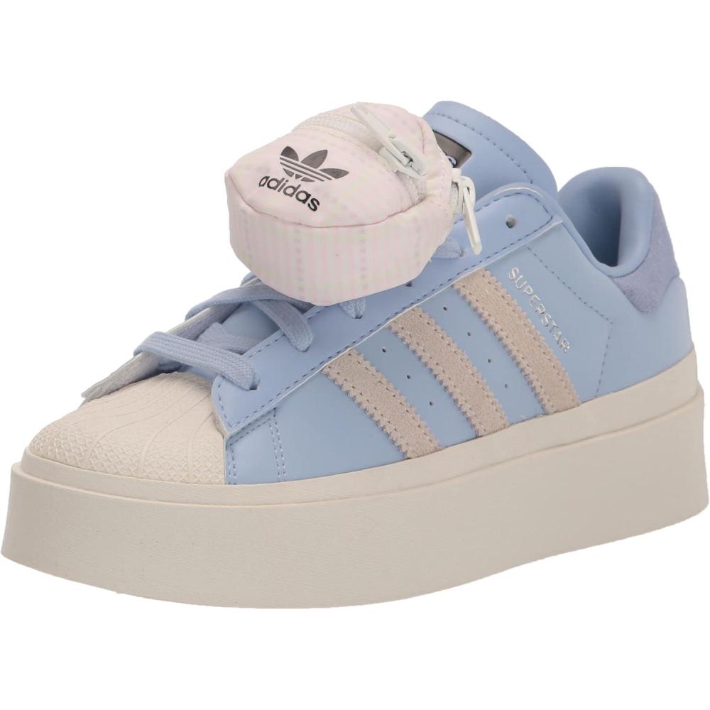 image:imageadidas Womens Nizza Platform ShoesBlue DawnWhiteSilver Metallic Bonega