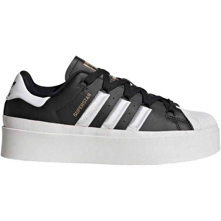 image:imageadidas Womens Nizza Platform ShoesCore BlackCloud WhiteGold Metallic