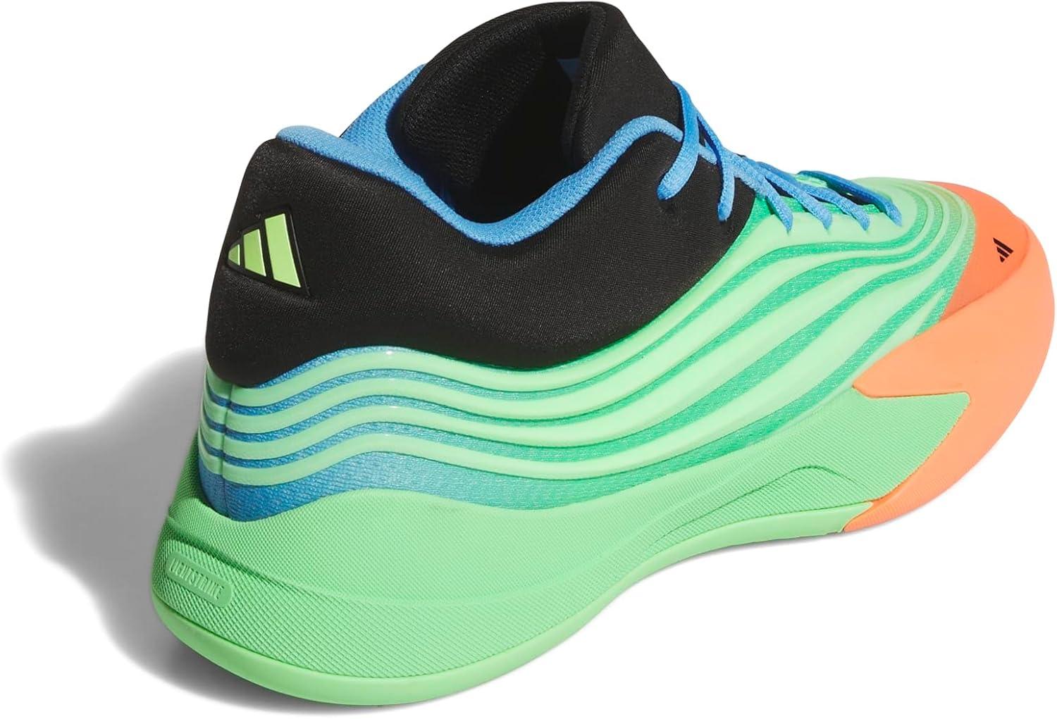image:imageAdidas UnisexAdult Dame X BasketballLime BurstSignal CoralBlue Burst