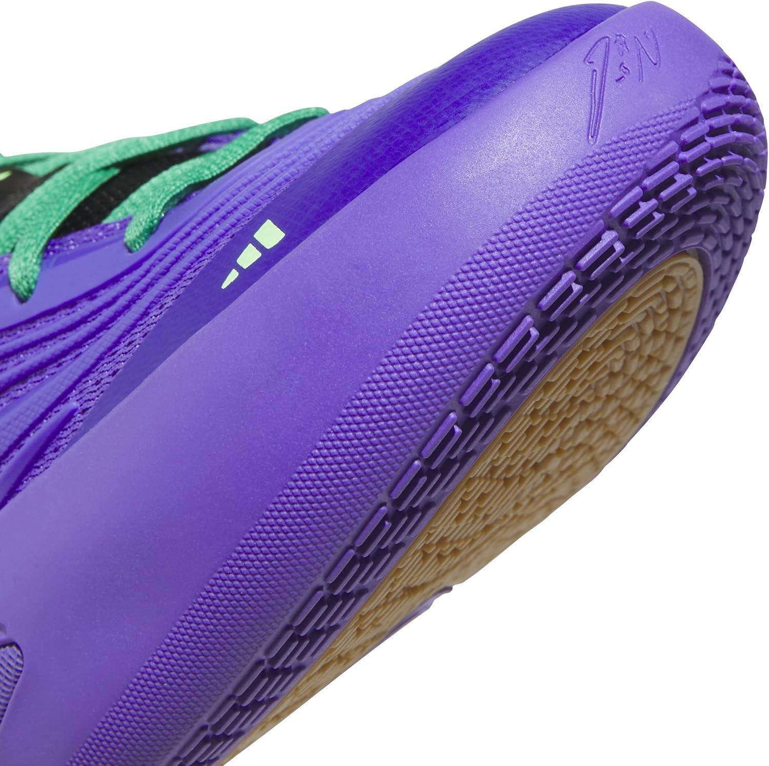 image:imageAdidas UnisexAdult Dame X BasketballPurple RushBlackCourt Green