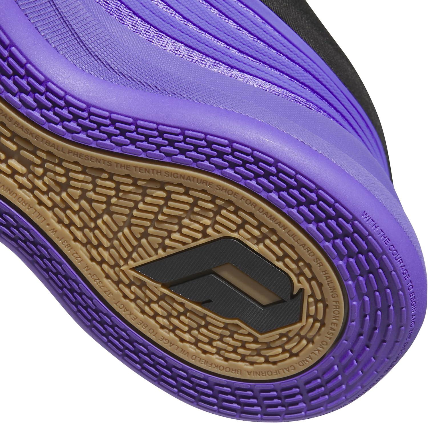 image:imageAdidas UnisexAdult Dame X BasketballPurple RushBlackCourt Green