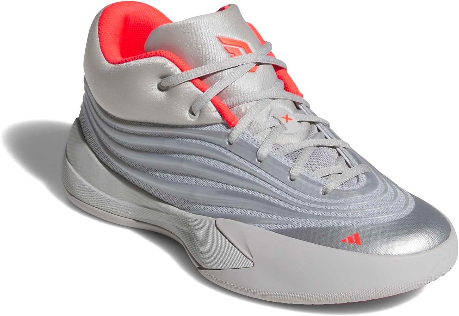 image:imageAdidas UnisexAdult Dame X BasketballSilver MetallicGreyLucid Red