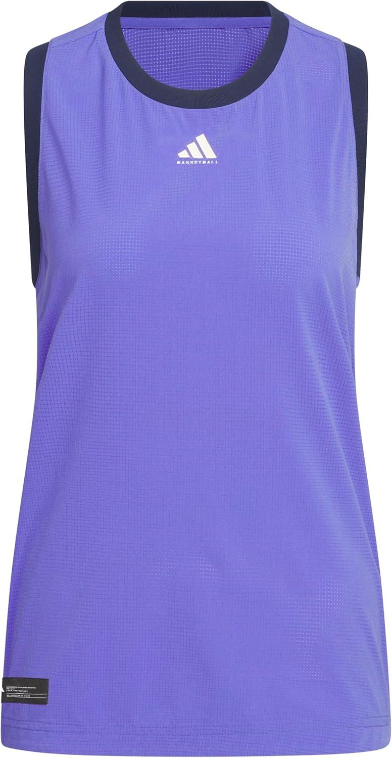 image:imageAdidas Womens Crazylite Woven Basketball Tank TopCobalt BlueNight Indigo