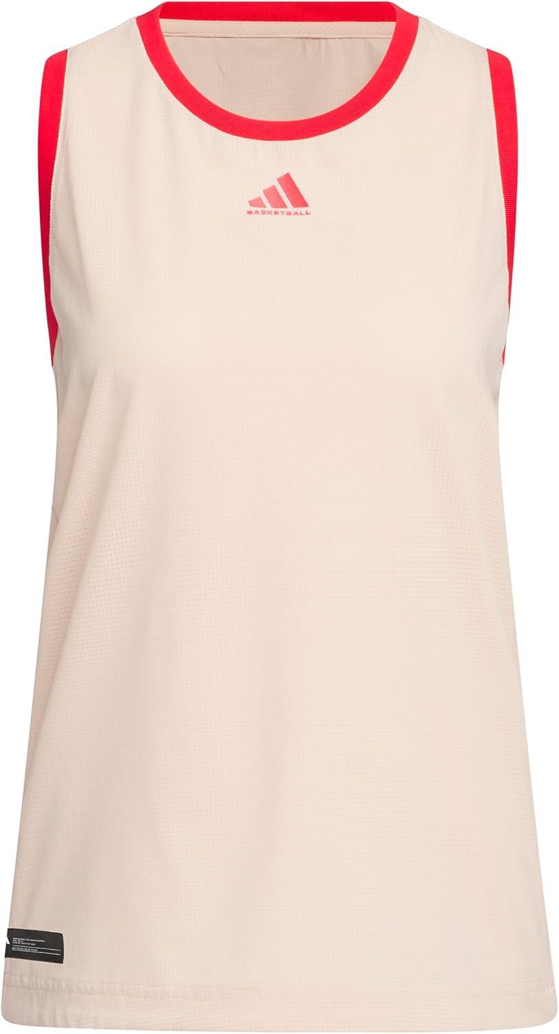 image:imageAdidas Womens Crazylite Woven Basketball Tank TopHalo BlushPure Ruby