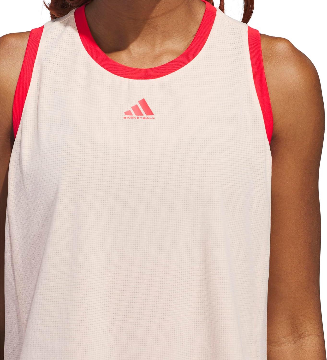 image:imageAdidas Womens Crazylite Woven Basketball Tank TopHalo BlushPure Ruby