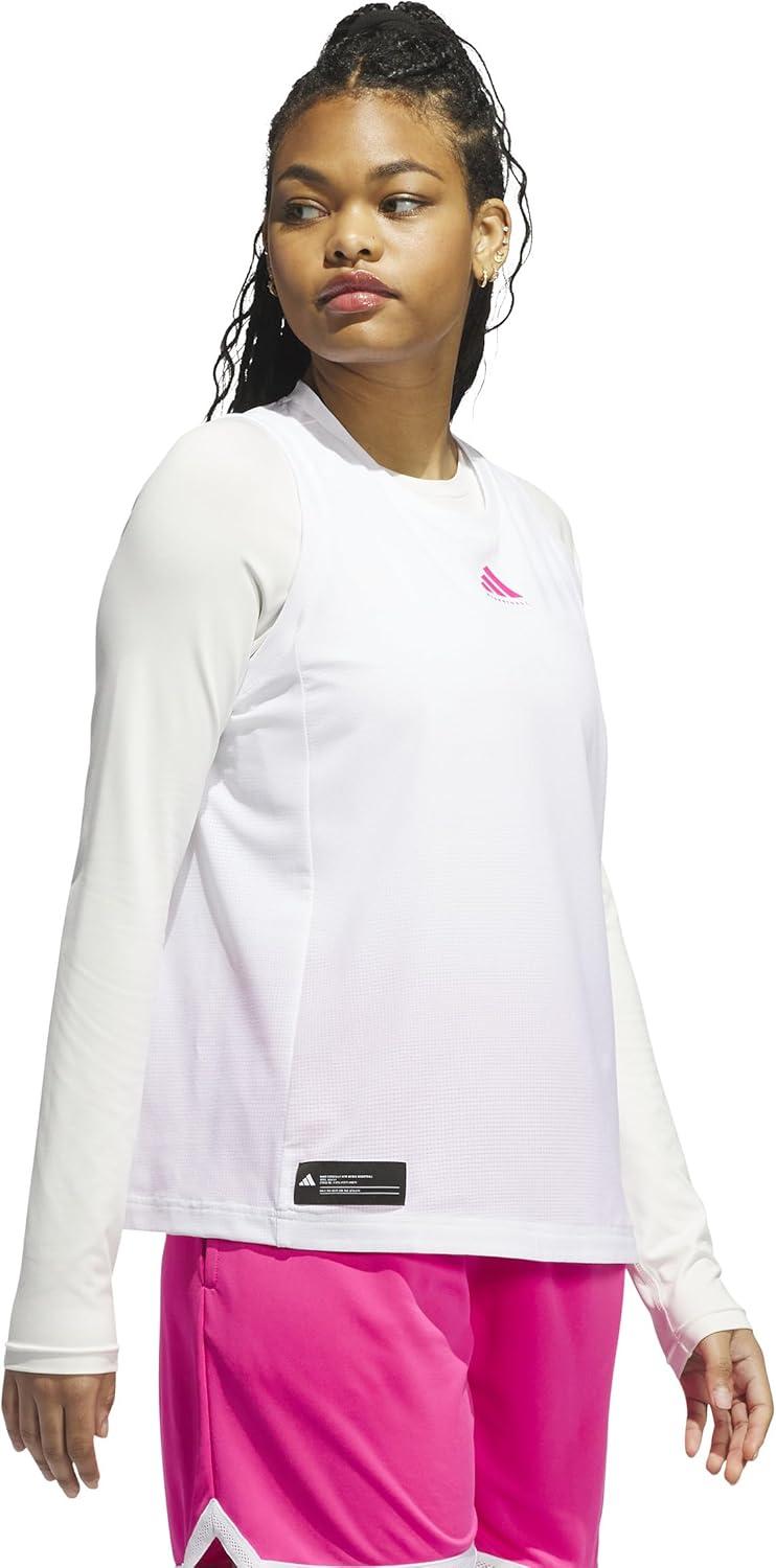image:imageAdidas Womens Crazylite Woven Basketball Tank TopWhite