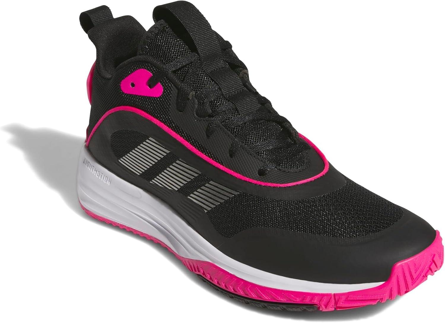 image:imageadidas Mens Own The Game 30 Basketball ShoeBlackIron MetallicShock Pink