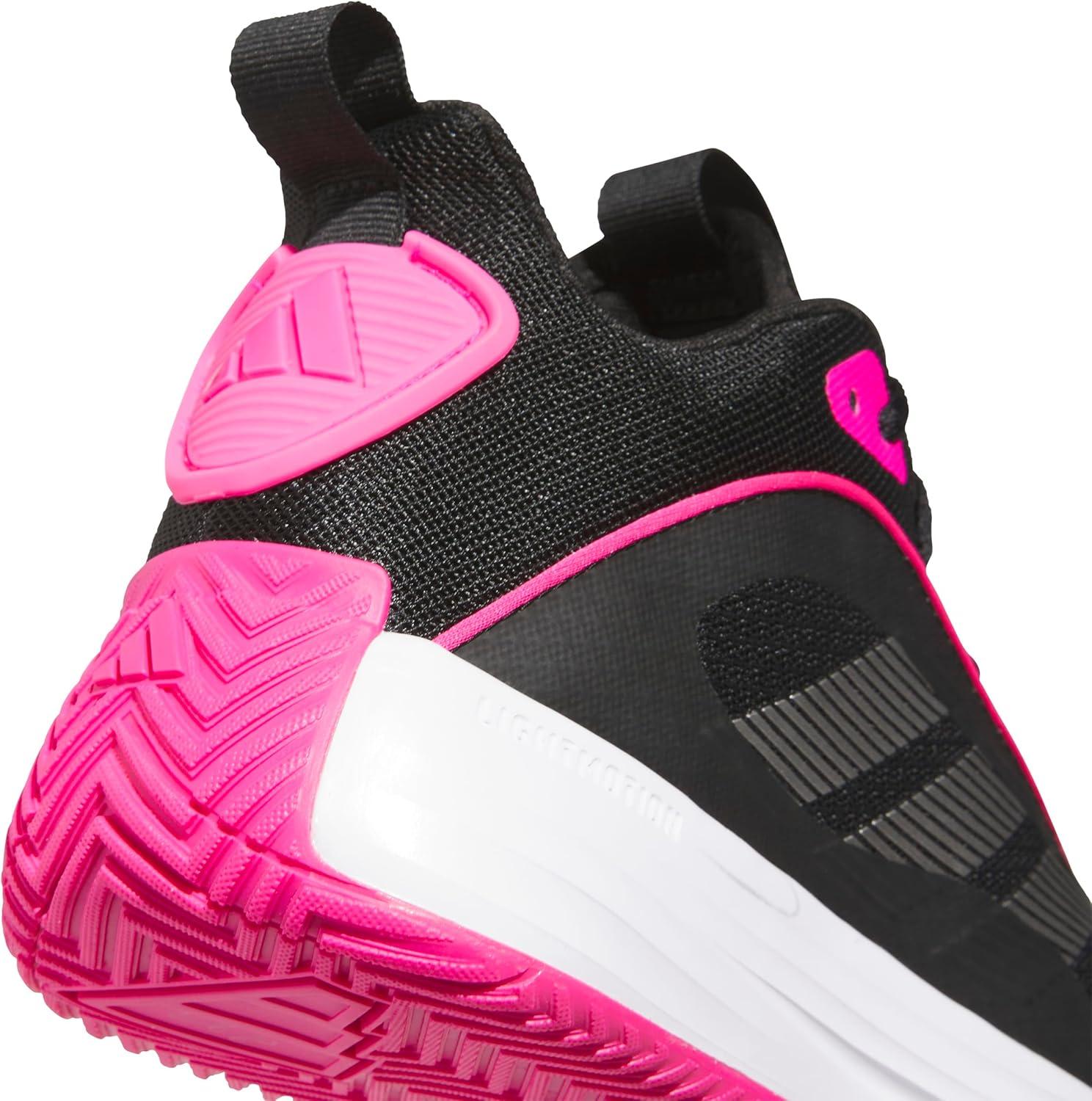 image:imageadidas Mens Own The Game 30 Basketball ShoeBlackIron MetallicShock Pink