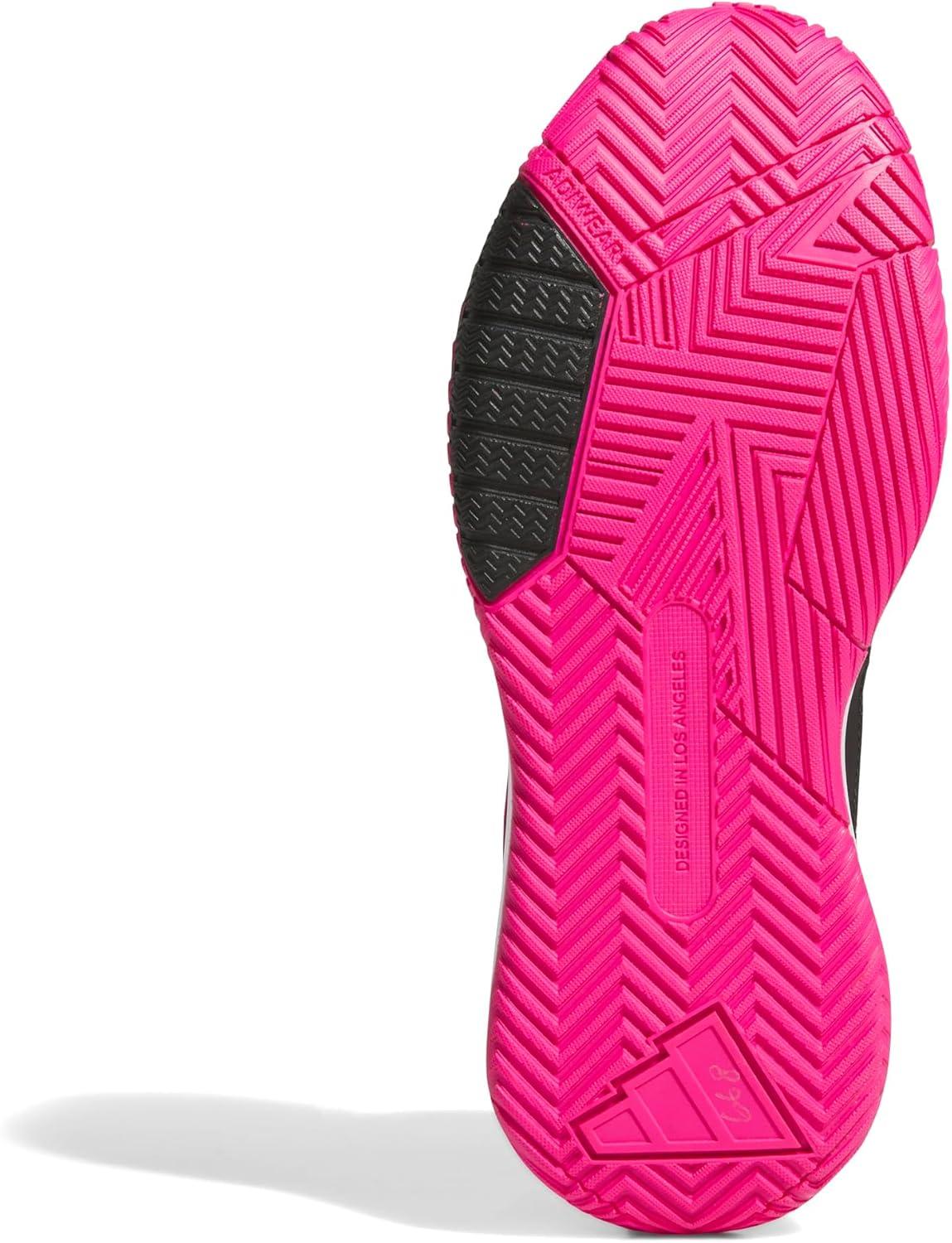 image:imageadidas Mens Own The Game 30 Basketball ShoeBlackIron MetallicShock Pink