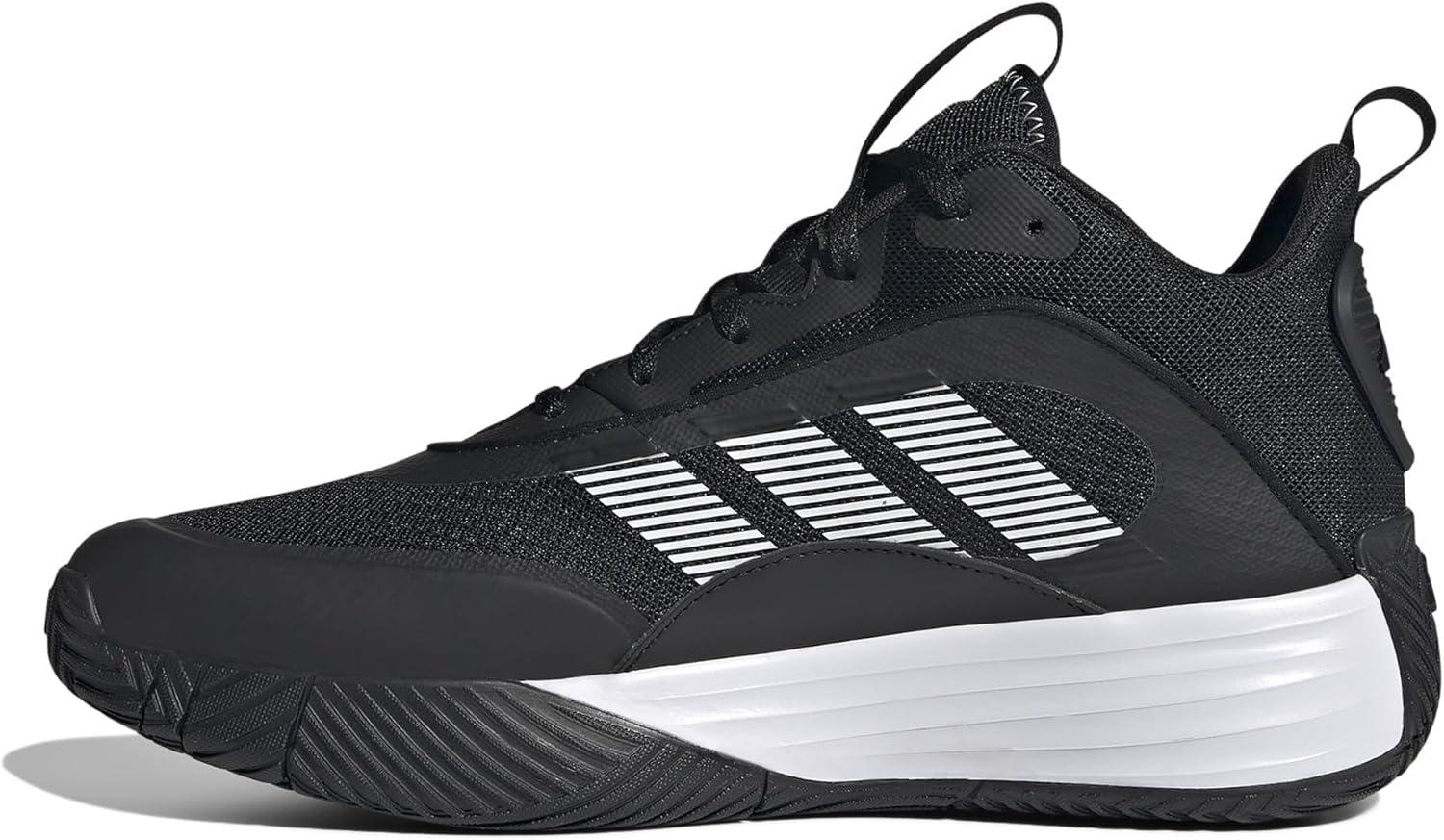 image:imageadidas Mens Own The Game 30 Basketball ShoeBlackWhiteWhite
